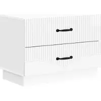vidaXL Cabinet de chevet Blanc brillant 62 x 34,5 x 44,5 cm