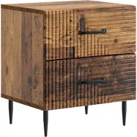 vidaXL Cabinet de chevet 2 pcs Bois ancien 43 x 34,5 x 47,5 cm
