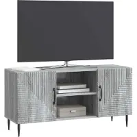vidaXL Meuble TV Sonoma gris 102 x 34,5 x 50 cm en aggloméré