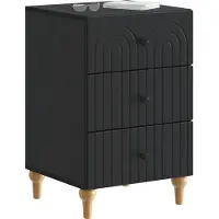 vidaXL Cabinet de chevet Noir 43 x 41 x 66,5 cm Bois d'ingénierie