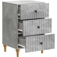 vidaXL Cabinet de chevet avec tiroir Gris béton 43 x 41 x 66,5 cm