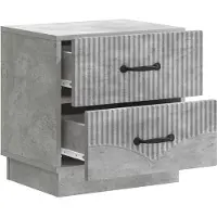 vidaXL Cabinet de chevet avec tiroir Gris béton 43 x 34,5 x 44,5 cm