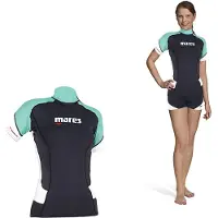 Mares Trilastic She Dives Short Sleeve Rash Guard Noir M Femme