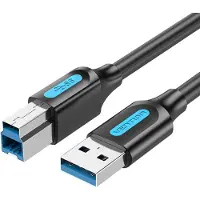 Vention Câble pression USB 3.0 A vers USB-B - Adaptateur USB 2A 0,5m noir en PVC