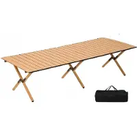 FIND IT IMPORT EXPORT, S.L. TABLE DE JARDIN 150x90cm sac de camping robuste et résistant marron