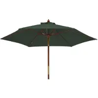 Markenlos Parasol de 240 cm, vert, inclinable, avec ouverture d'aération, indice de protection UV 50