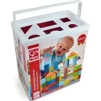 Hape 101 Blocks Wooden Puzzle 27x22x13 Cm Multicolore Enfants