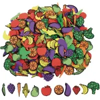 Colorations - Autocollants en mousse pour légumes et fruits, 500pcs.