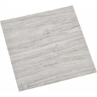 vidaXL : Plaques de sol adhésives, gris clair et blanc, 30,5 x 30,5 cm