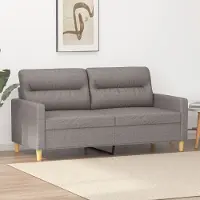 Prolenta Canapé exclusif, modèle 2 places, couleur taupe, 140 cm, revêtement en tissu
