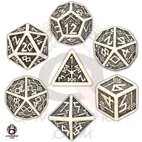 Q-workshop SDWA18 - Jeu de cubes nains, beige et noir( 7 pièces)