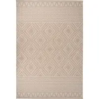 Syfax Tapis d'extérieur tissé plat 160x230 cm brun rayé