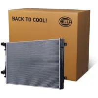 Hella Radiateur refroidissement moteur Ailettes de refroidissement brasées 650 - 428 mm pour e.a. VW TOURAN