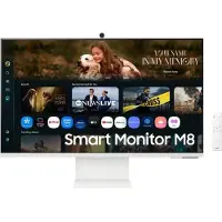 Samsung Écran PC Smart Monitor M8, 32 pouces, UHD 4K, 60Hz, Dalle VA, 4ms, Blanc