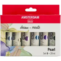 Amsterdam General Selection Ensemble de peintures acryliques Pearlescent 6 x 20 ml