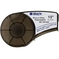 Brady M21-500-7425 ruban polypropylène 12,7 mm x 6,40 m (d'origine) - noir sur blanc