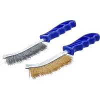 Bgs Jeu de brosses métalliques en acier et laiton 260 mm 2pcs - 71033