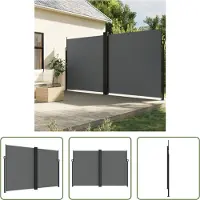 The Living Store Store latéral extensible Anthracite 220x600 cm