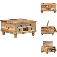 vidaXL Table basse en vieux bois 70x70x38 cm - Tables basses