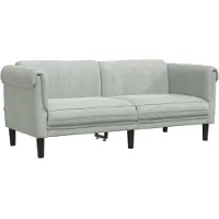 Syfax Canapé 2 places gris clair velours