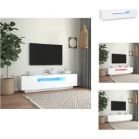 vidaXL Armoire TV avec lampes LED Blanc 160x35x40 cm - Meuble TV