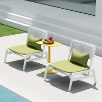 FlexiSpot Table de jardin , idéale pour l'extérieur, résistante aux intempéries et durable, socle rond stable, structure en acier renforcée, charge maximale de 20 kg, couleur jaune