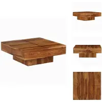 vidaXL Table basse 80x80x30 cm Bois massif Acacia - Tables basses