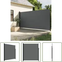 The Living Store Store latéral extensible Anthracite 220x600 cm