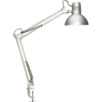 MAUL Lampe de table MAULstudy E27 sans ampoule Klemmfuß argent