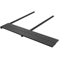 vidaXL : lames de terrasse, 4 pièces, noir, en bois composite (WPC)