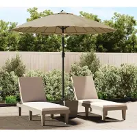 Prolenta Maison Exclusive - Parasol avec mât en aluminium, diamètre 250 cm, couleur taupe