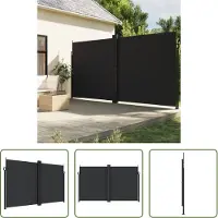 The Living Store Store latéral extensible noir 200x1000 cm