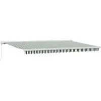 Syfax Auvent rétractable Vert et blanc 500 × 300 cm