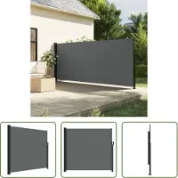 The Living Store Store latéral extensible Anthracite 180x500 cm