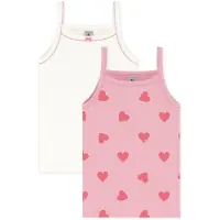 Petit Bateau Debardeur enfant 2 CHEMISES BRETELLES filles - Rose - 5 ans