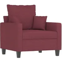 vidaXL Fauteuil vin rouge 60 cm Tissu
