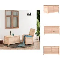 vidaXL Coffre à coussins d'extérieur 100 x 50 x 56 cm en bois massif de sapin - Coffres de jardin
