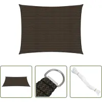 The Living Store Auvent 160 g/m² Marron 6x7 m HDPE