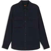 BOSS pour homme. 50558928 Chemise Locky 3 navy (L), Casuel, Coton, Manche longue, Marine