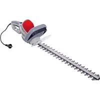 Ikra Taille-haie électrique 600W Double lame 55cm Poignée ergonomique pivotante Frein électrique
