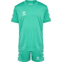 Hummel Logo Short Sleeve Set Vert 164 cm Enfants