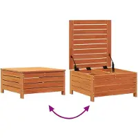 vidaXL Tabouret de jardin avec coussin Marron cire Pin massif