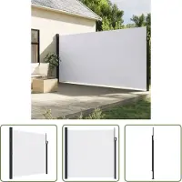 The Living Store Store latéral extensible blanc 200x600 cm
