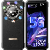 Blackview BL9000 Outdoor Handy 5G, 24GB RAM 512GB ROM Dimensity 8020 Outdoor Smartphone Ohne Vertrag,6.78'' FHD+1.32'' Zurück Dsiplay, 8800mAh/120W/AI