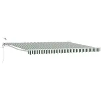 vidaXL Store électrique rétractable vert et blanc 4 × 3,5 m