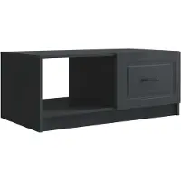 vidaXL Table basse noire 90 x 50 x 37 cm en aggloméré