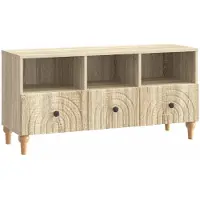 Syfax Meuble TV Chêne Sonoma 102 x 34,5 x 50 cm Bois d’ingénierie