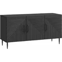Syfax Meuble TV Noir 99 x 34,5 x 50 cm Bois d'ingénierie