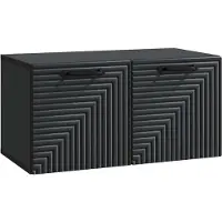 Syfax Meuble TV mural Noir 59,5 x 31 x 30 cm Bois d'ingénierie