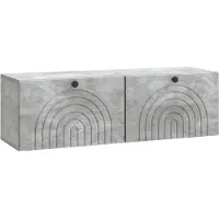 vidaXL Meuble TV mural , gris béton, 98 x 31 x 30 cm
